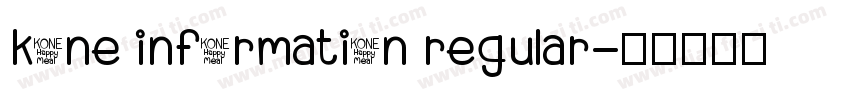 kone information regular字体转换